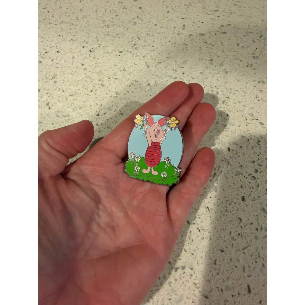 Disney Parks Piglet Holding Flowers Garden Winnie The Pooh Pin
